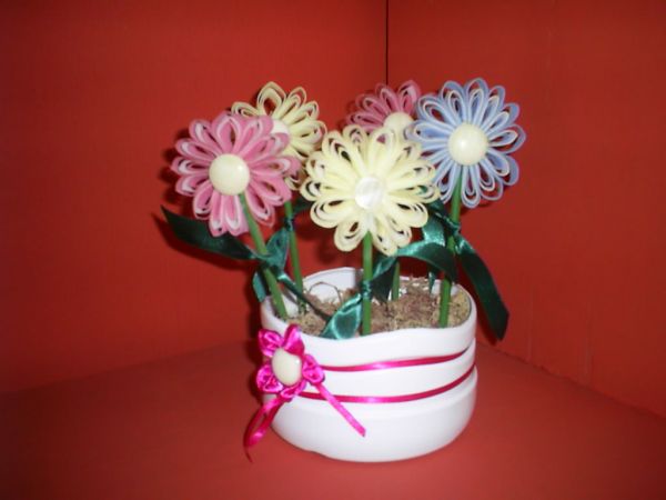 Vaso de Flores em Fitas